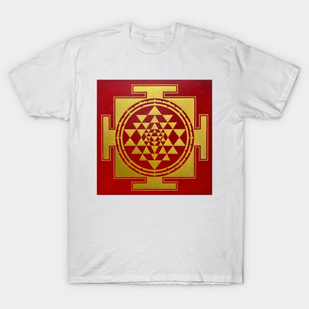 SHRI YANTRA RED T-Shirt by wernerszendi